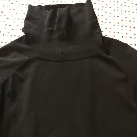 Aritzia Wilfred Free Black Turtleneck Pink Stripe Hem, XS - Picture 7 of 10